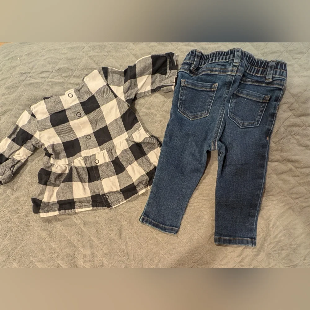 12M Plaid Kids Shirt and Vest Set
